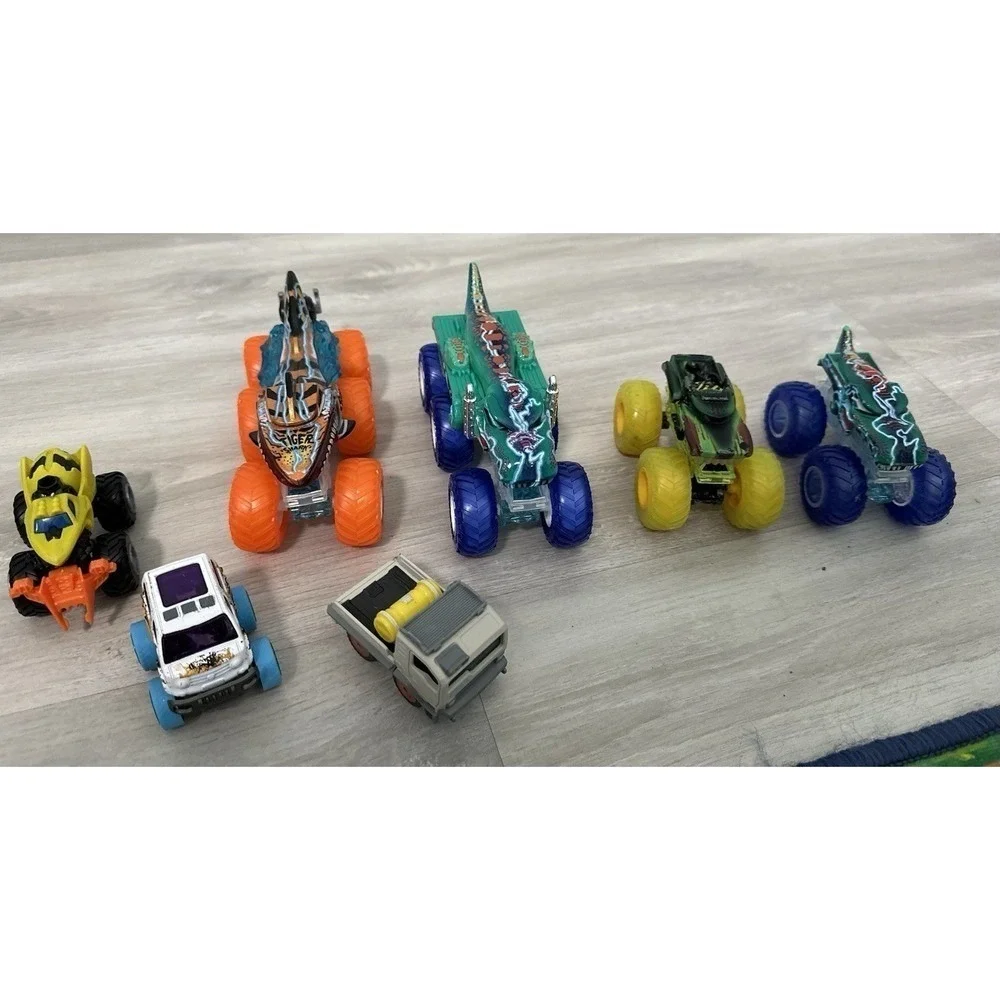 Hot Wheels Monster Trucks Lot Dragon Themed Vehicles Toy Cars Kids Play